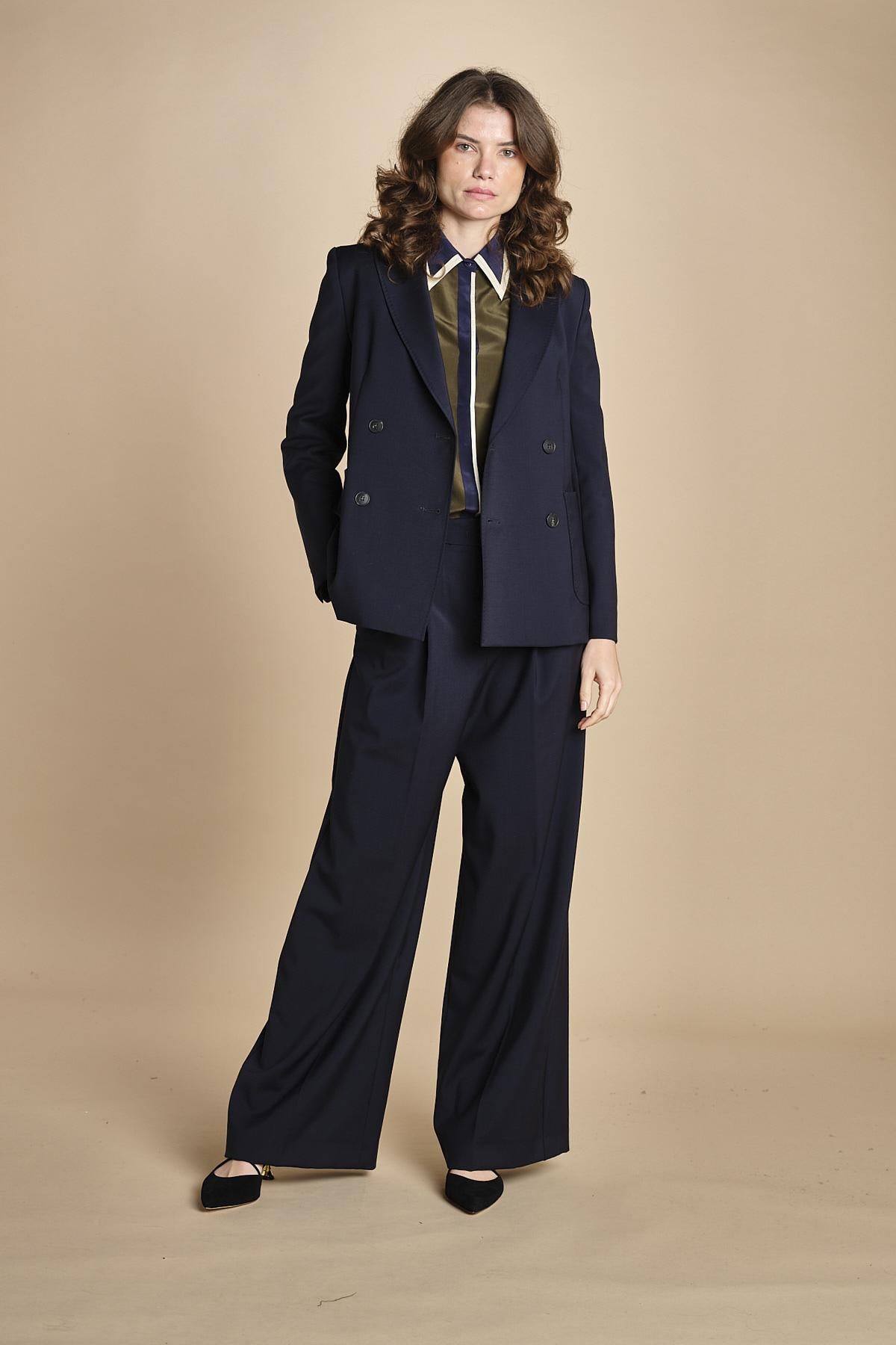 camicia con collo e polsi a contrasto CR_3069T OLIVE bodice 