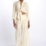 EMILE pantaloni con balze EMILE SAND laraethnics 
