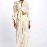EMILE pantaloni con balze EMILE SAND laraethnics 