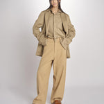 blazer lungo in cotone BIRKIN MJD514_ATEX44 BEIGE jejia 