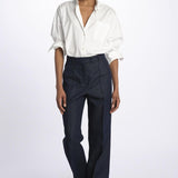 Pantalone OTTAVIA denim dritto nervature OTTAVIA673855 612 quelledue 