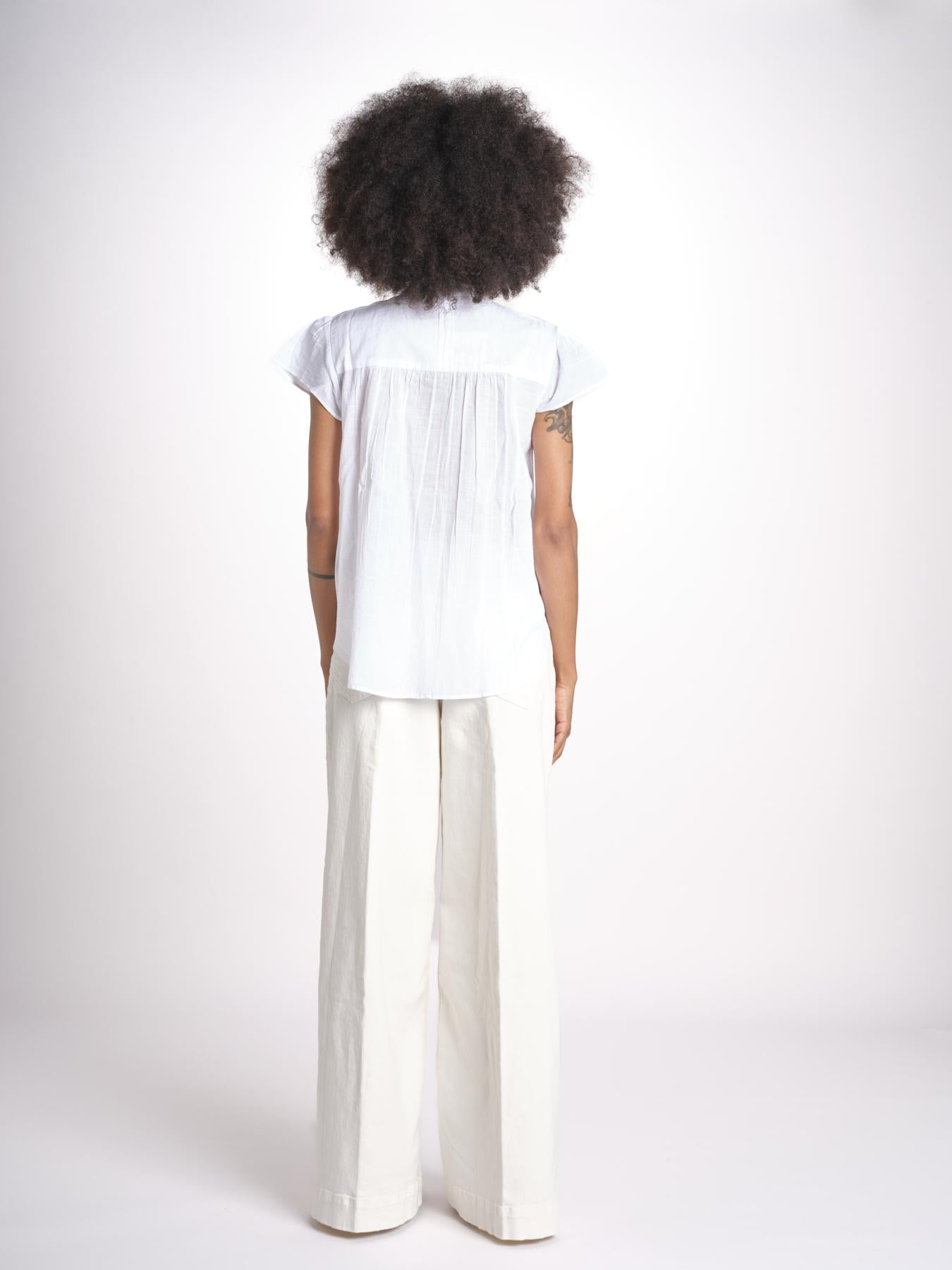 camicia con plastron in pizzo FREYA 744902 WHITE mabe 