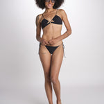 costume due pezzi con spalline sottili KAISS DEEP BLACK amazuìn 