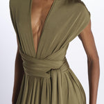 ALLUIM DRESS abito lungo ALLIUM OLIVE nash 