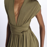 ALLUIM DRESS abito lungo ALLIUM OLIVE nash 