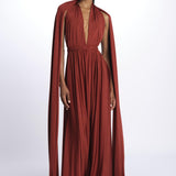 ALLUIM DRESS abito lungo ALLIUM CHOCOLATE nash 