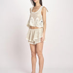 top in crochet MADELYN 735 CREAM sea ny 