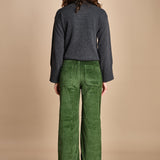 pantalone a zampa con taschine FAUVE WX GREEN fam 