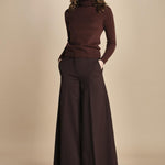 pantalone palazzo ALMA TLWC3101W0206ABTPB BROWN T0215 the latest 