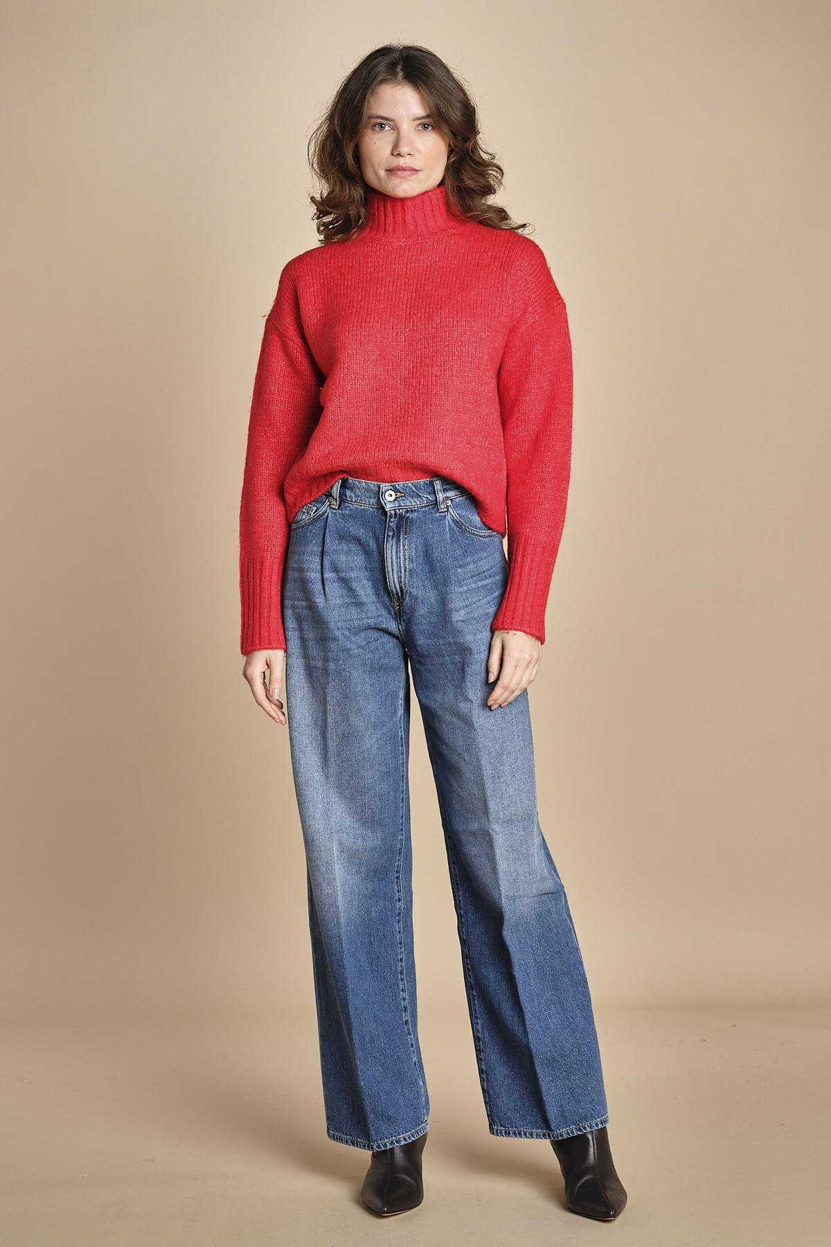 MYAC maglia collo alto in shetland BEMT512 LIPSTICK hartford 