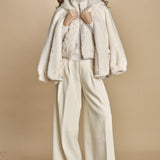 gilet in ecofur. GABI ECRU giovanni paris 