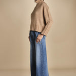 maglia dolcevita over SAMANTHA CAMMELLO NERO tenne' 