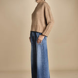 maglia dolcevita over SAMANTHA CAMMELLO NERO tenne' 