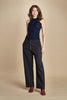 top americano a costine in lana merino