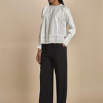 camicia con nervature e ricami FLORITA 2HVA27-V09831 BLANC vanessa bruno 