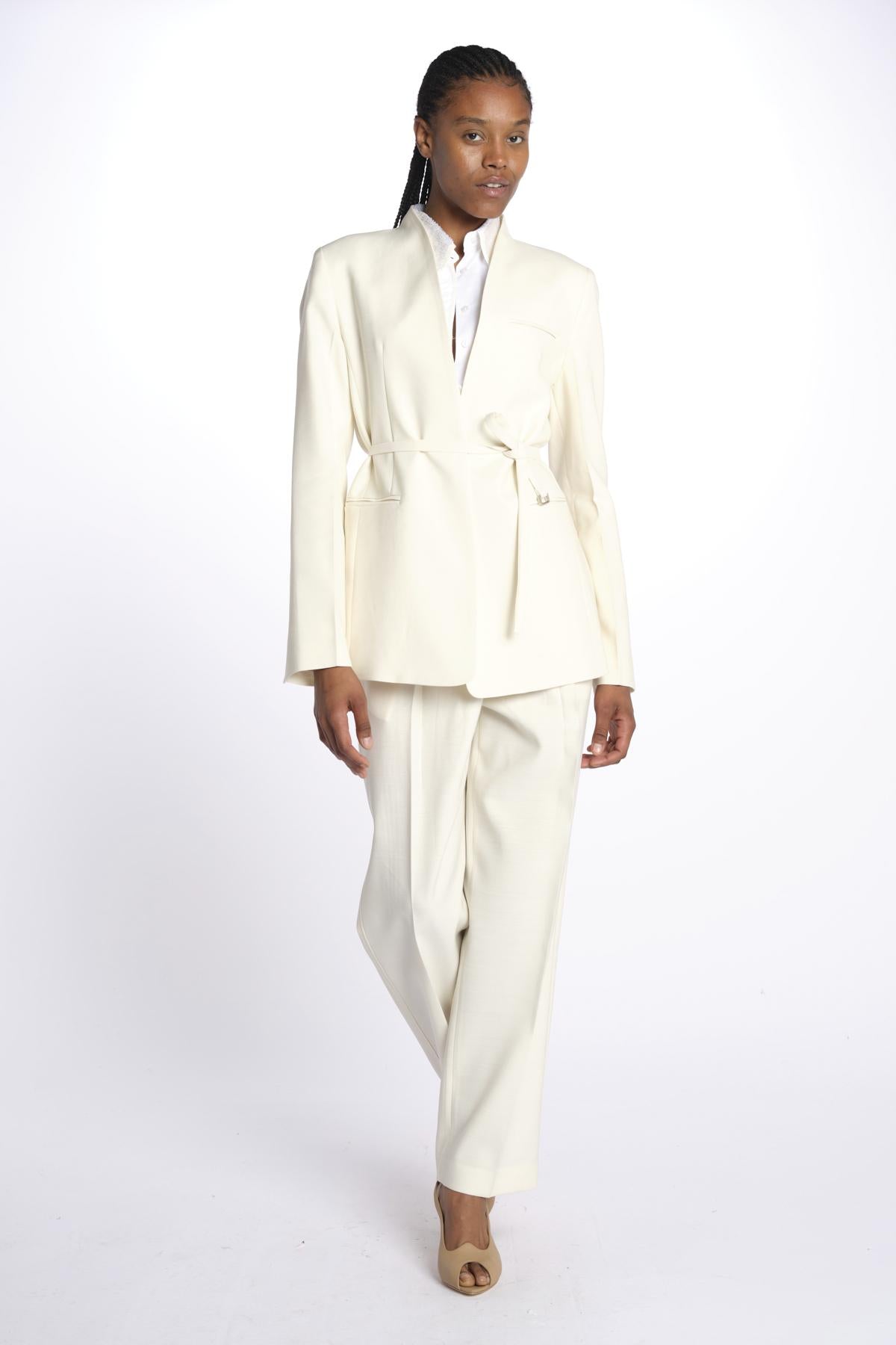 Blazer senza revere 142504 IVORY lvir 