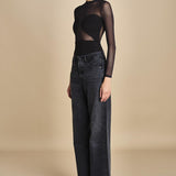 body manica lunga con trasparenze ALL NIGHTER BLACK undress code 