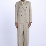 Blazer CHARLOTTE doppio petto misto lino CHARLOTTE CHA15 SABBIA nine in the morning 