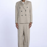 Blazer CHARLOTTE doppio petto misto lino CHARLOTTE CHA15 SABBIA nine in the morning 