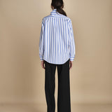 camicia girocollo a righe con bandana G0315249 R1D1 n21 