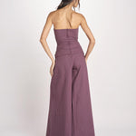 pantalone over in cotone 40811-400 MELANZANA 18 federica tosi 