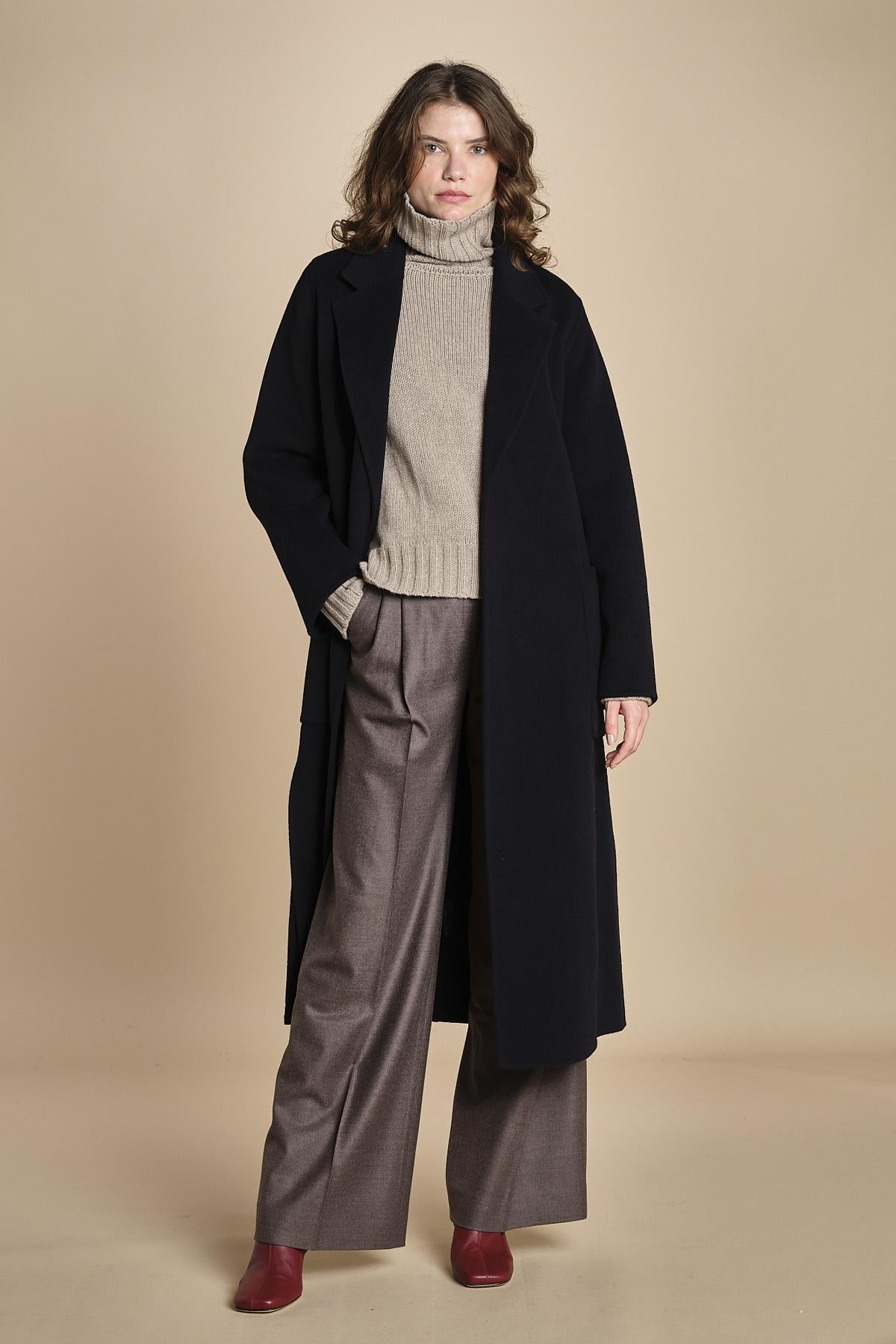 CELIA cappotto vestaglia double IO111046 NAVY ivy oak 