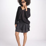 camicia voille nervature ALEXANBLATU NOIR laraethnics 