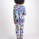 camicia pigiama con stampa a fiori 344132 LUNA BLUE 26067 farm rio 