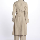 Trench cotone linen coat 252-1003 6202 vis a vis 