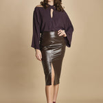 top in seta incrociato 31103-304 MELANZANA 18 federica tosi 