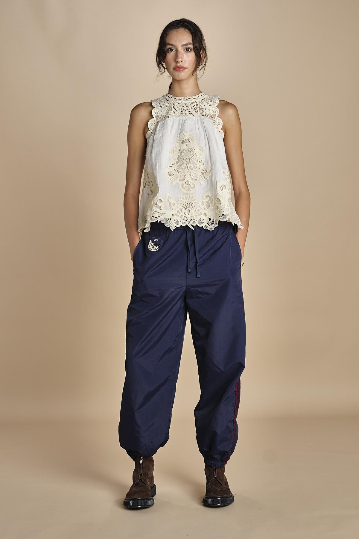 top con pizzo MEDINA 095 CREAM sea ny 