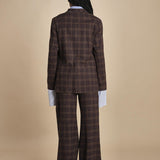 HARRY blazer quattro tasche in galles MJD505_A26240 BROWN COTTON CHECK jejia 