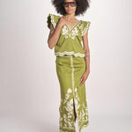 top con stampa a fiori VITTORE CALLA GREEN scarlett poppies 