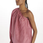 Top monospalla seta MI6M2445 ROSA milaura 