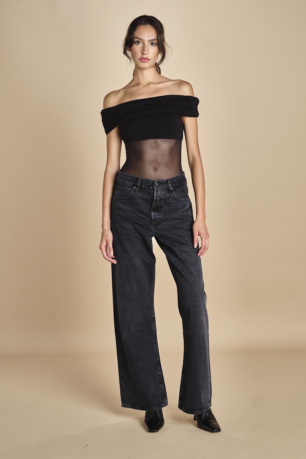 body in jersey senza spalline LIBRA BLACK undress code 