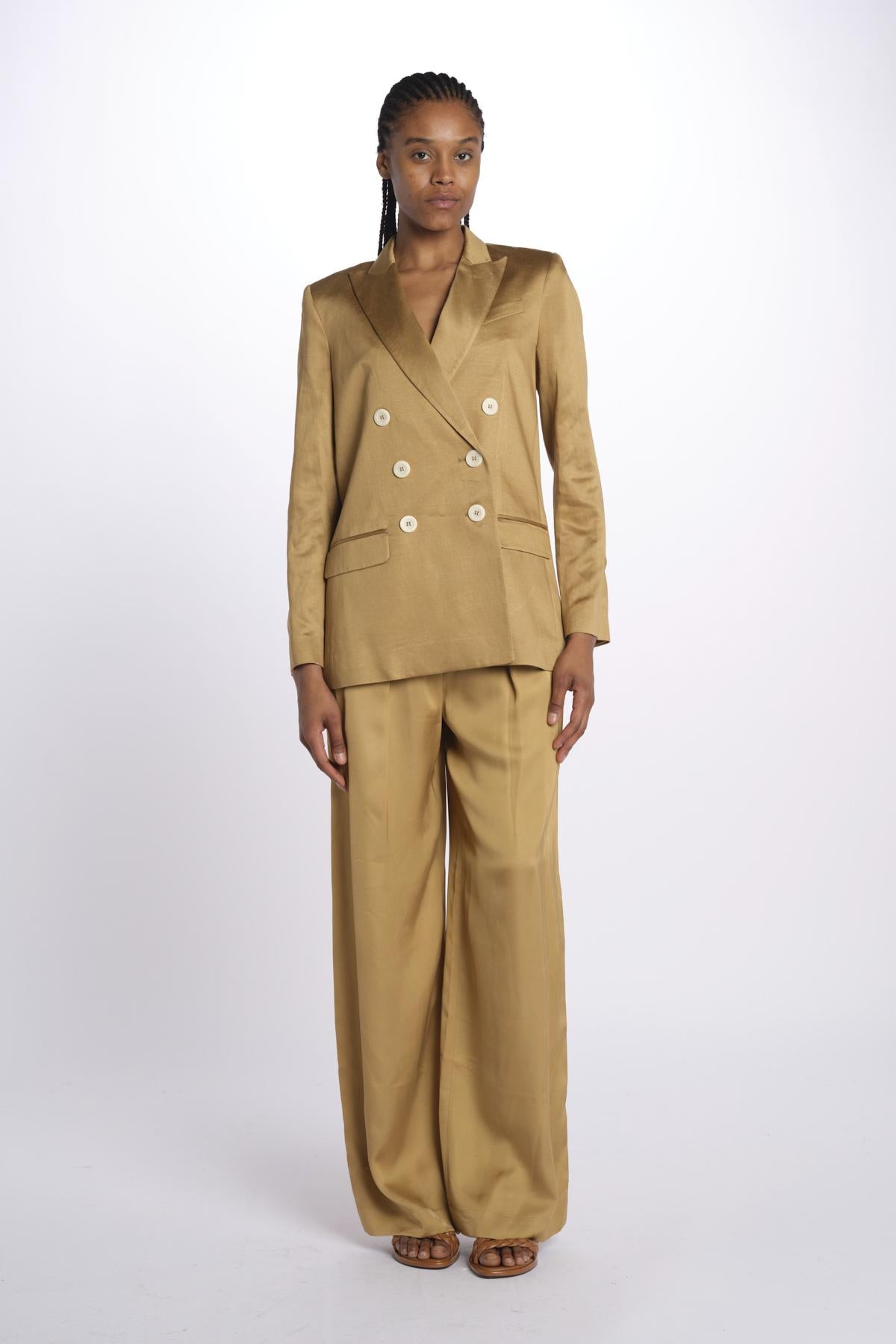 Blazer EZIO doppio petto 14V007VE100 CAMEL ines de la fressange 