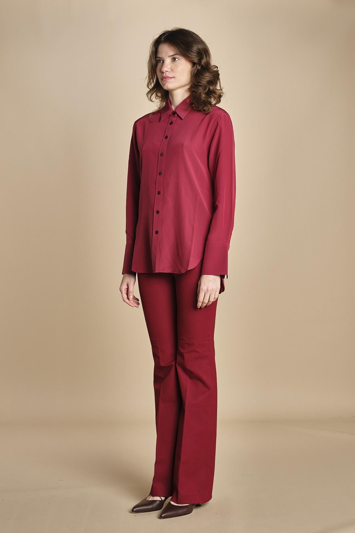 camicia da uomo in seta JOE  JF009423 0518 RUBY joseph 