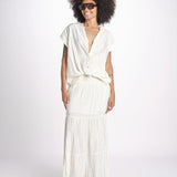 camicia con bottoni CLARENCELK NACRE laraethnics 