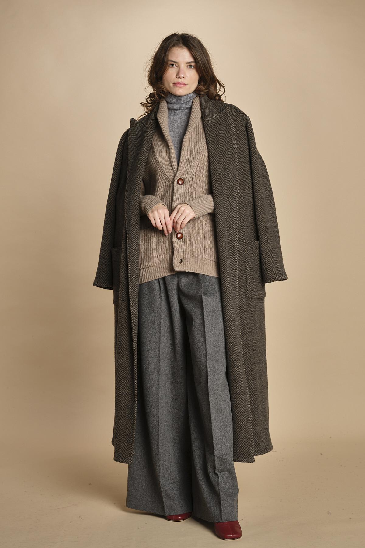 cardigan collo a scialle D251016S 4429 CUMINO milaura 