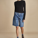 bermuda in denim 4862 THE UNDERCOVER BERMUDA SHORT 259 mother 