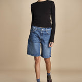 bermuda in denim 4862 THE UNDERCOVER BERMUDA SHORT 259 mother 