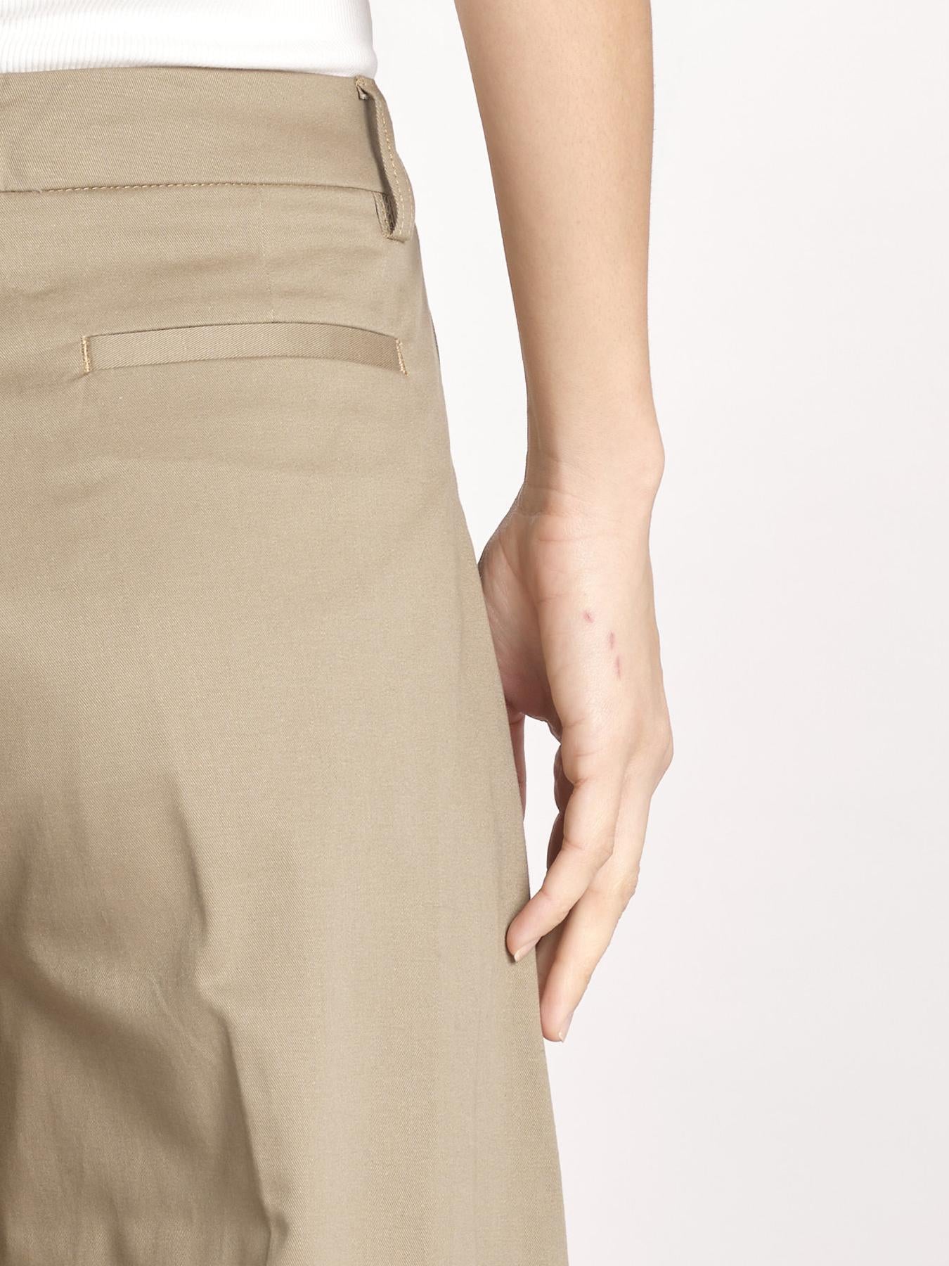 pantalone a vita bassa in gabardina DEVA T3118 T0176 COGNAC T0031 the latest 