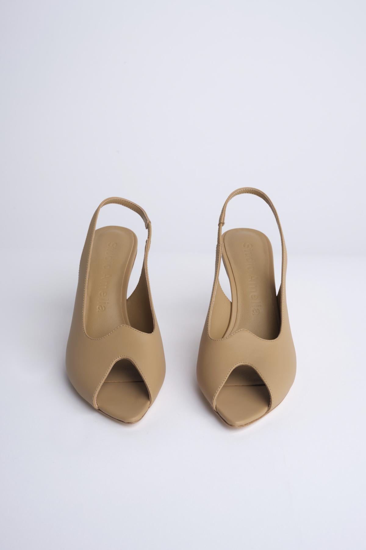 HELIX 90 slingback in nappa F848CFS BGE studio AMELIA 