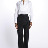 Pantaloni con pences 142706 BLACK lvir 