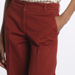 Pantalone MELODY D cropped cotone tinto capo MELODYD408801 48 quelledue 