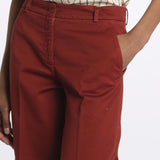 Pantalone MELODY D cropped cotone tinto capo MELODYD408801 48 quelledue 