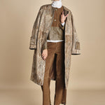 ZELLEA  cappotto in cavallino zebrato ZELLEA MOIRE malina 