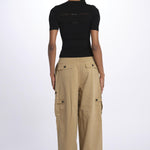 Maglia DEVON m/c inserto pizzo 019 BLACK sea ny 