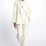 Pantaloni con pences 142706 IVORY lvir 