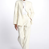 Pantaloni con pences 142706 IVORY lvir 